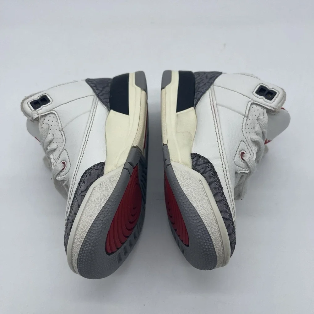 Nike Air Jordan 3 Retro Kid's Size 11C Shoes DM0966-100 'White Cement' Sneakers